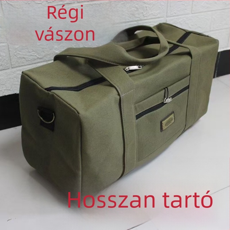 Retro stílusú nagy kapacitású vászontáska utazáshoz, uniszex, praktikus rövid utazásokhoz és üzleti útokra