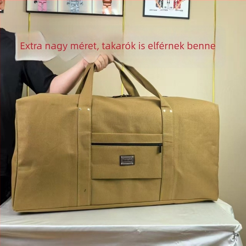 Retro stílusú nagy kapacitású vászontáska utazáshoz, uniszex, praktikus rövid utazásokhoz és üzleti útokra