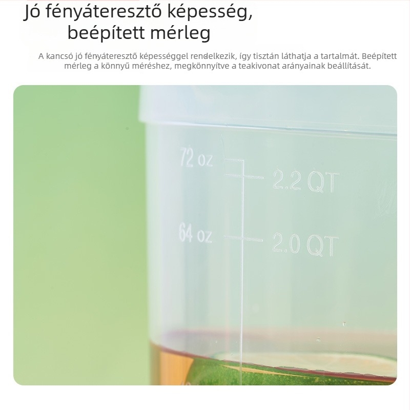 Nagy kapacitású élelmiszer-minőségű műanyag hidegvíz-kanna mérőskálával, háztartási használatra, virágteához