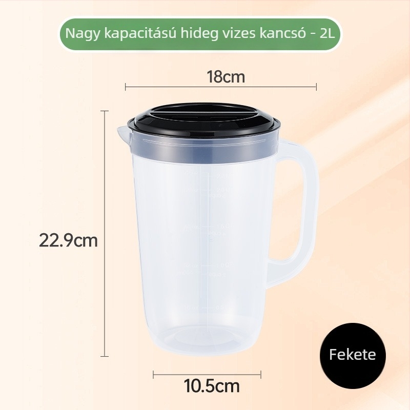 Nagy kapacitású élelmiszer-minőségű műanyag hidegvíz-kanna mérőskálával, háztartási használatra, virágteához