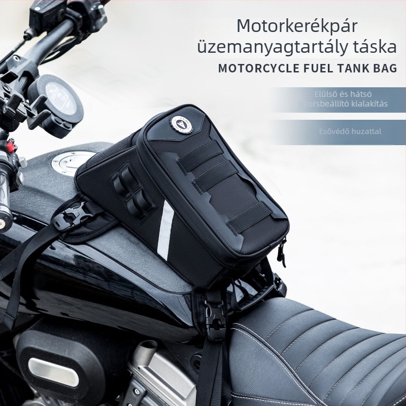 Könnyű motorkerékpár tanktáska keresztpánttal, vízálló utazótáska