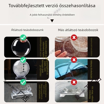 Pu'er teakeksz állvány, tealevél polc, tömörfa bemutató állvány, teakeksz doboz, porvédett otthoni kiállítás, teakeksz tároló doboz