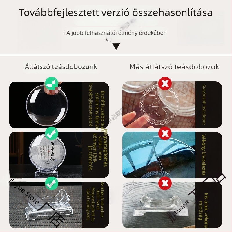Pu'er teakeksz állvány, tealevél polc, tömörfa bemutató állvány, teakeksz doboz, porvédett otthoni kiállítás, teakeksz tároló doboz