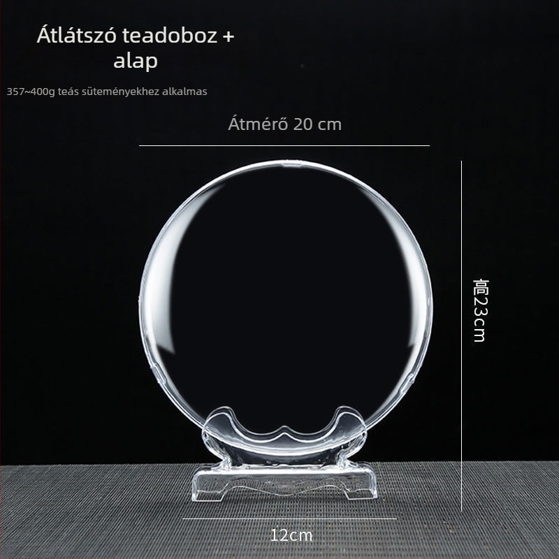 Pu'er teakeksz állvány, tealevél polc, tömörfa bemutató állvány, teakeksz doboz, porvédett otthoni kiállítás, teakeksz tároló doboz