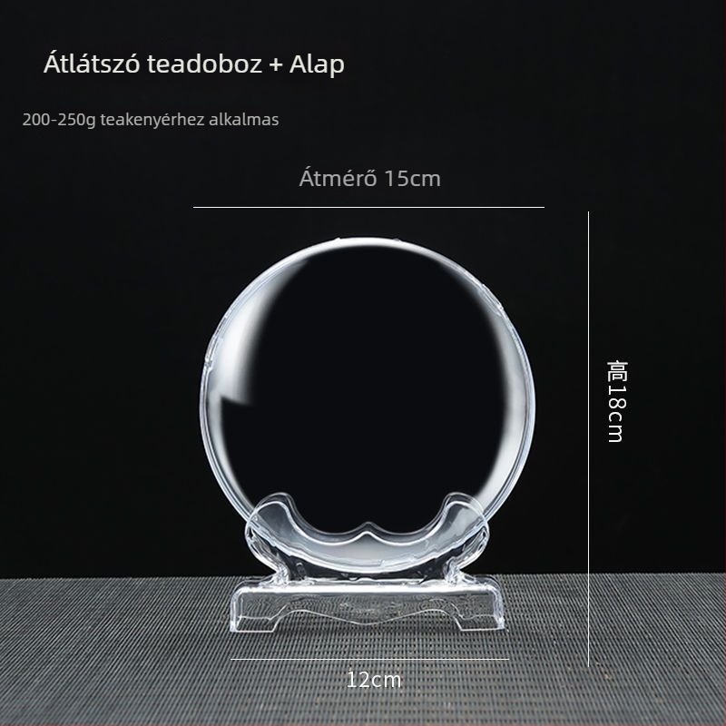 Pu'er teakeksz állvány, tealevél polc, tömörfa bemutató állvány, teakeksz doboz, porvédett otthoni kiállítás, teakeksz tároló doboz
