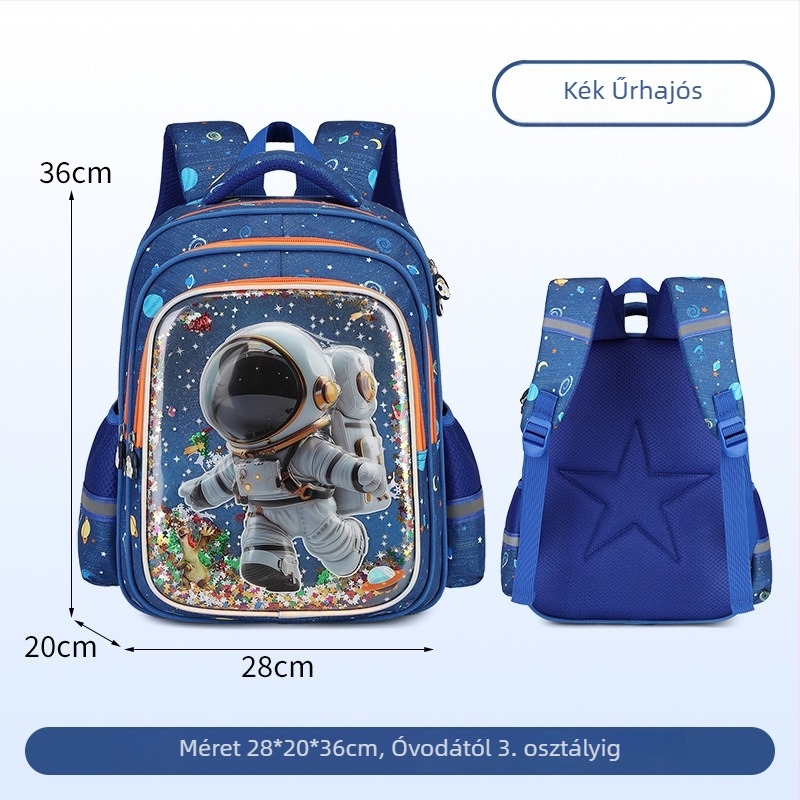 Sellő témájú iskolatáska általános iskolásoknak, könnyű, gerincvédő, 3D átlátszó héj, nagy kapacitású, rajzfilmszerű dizájn