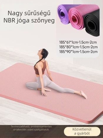 NBR tornamatrac, ütéscsillapító edzés és fitnesz matrac, csúszásmentes jóga matrac otthoni használatra