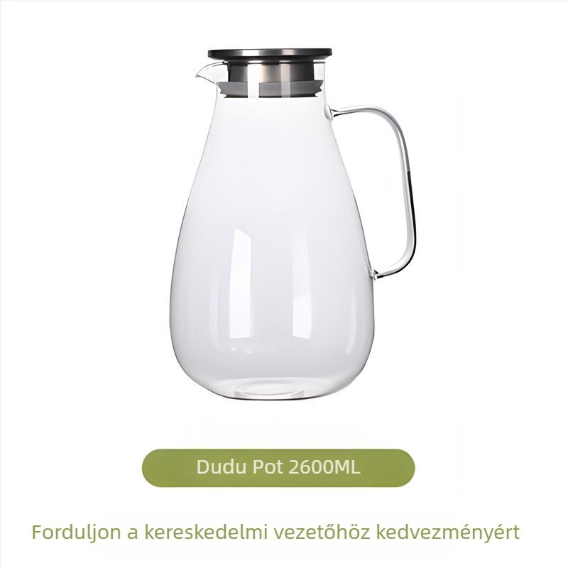 Hőálló üveg víz- és teáskanna, nagy kapacitással, gleccser mintázatú, otthoni használatra