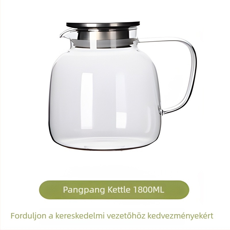 Hőálló üveg víz- és teáskanna, nagy kapacitással, gleccser mintázatú, otthoni használatra