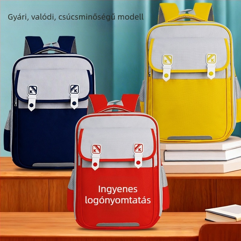 Személyre szabott általános iskolás hátizsák logónyomással, könnyített és gerinckímélő gyerek hátizsák szöveges nyomtatással