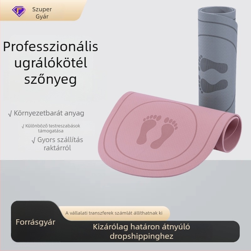 Ugrálókötél matrac, ütéscsillapító, csúszásmentes, szagtalan, otthoni edzéshez, kezdőknek táncra, futásra és jóga – csendes
