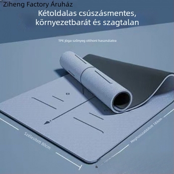 TPE jóga matrac otthoni használatra, kezdőknek, 185 cm hosszú, 66 cm széles, 8 mm vastag, csúszásmentes, hangcsillapító, ütéscsillapító, kisebb hibákkal