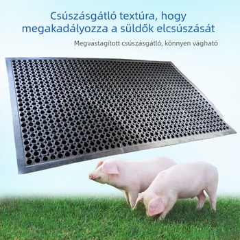 Megvastított perforált gumírozott csúszásmentes padlómat műhelyekhez, ütéscsillapító, kopásálló, hidrofób, kan sertés speriumgyűjtő matrac.