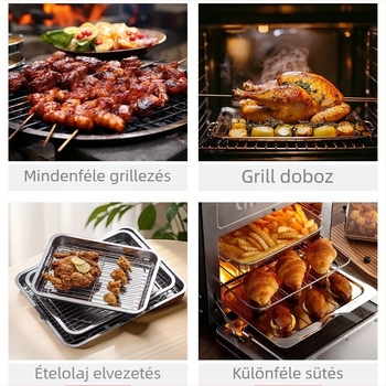 304 rozsdamentes acél BBQ háló négyszögletes lyukakkal, kültéri grillezéshez, zsír-szűrő és sütőháló, testreszabható