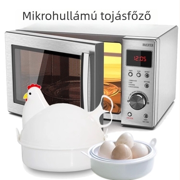 Mikrohullámú tojásgőzítő egy tojásra, otthoni használatra