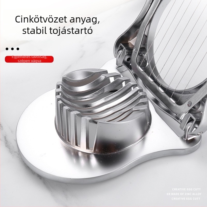 Cink‑ötvözet tojásvágó háztartási használatra, tojásvágó és szeparáló