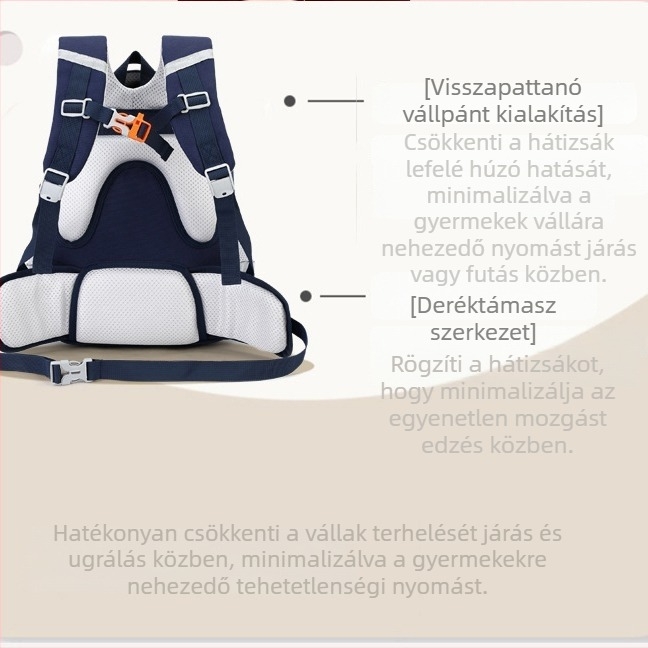 Könnyű gerincvédő iskolatáska gyerekeknek, 1–6. osztály