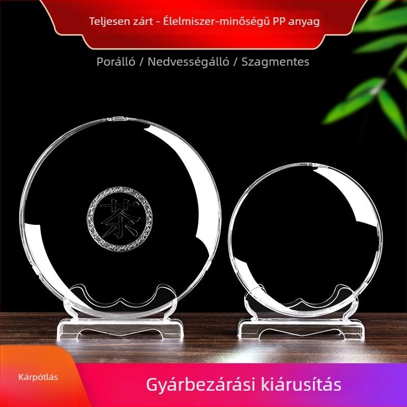 Pu'er teállvány, teakeksz állvány, átlátszó Pu'er kijelzőállvány, fehér teátartó, Pu'er teásdoboz, Kung Fu teáskiegészítők
