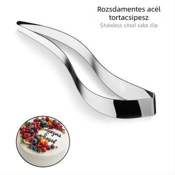 Rozsdamentes acél tortavágó és osztó egyenletes szeletekhez – sütőeszköz
