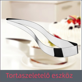Rozsdamentes acél tortavágó és osztó egyenletes szeletekhez – sütőeszköz