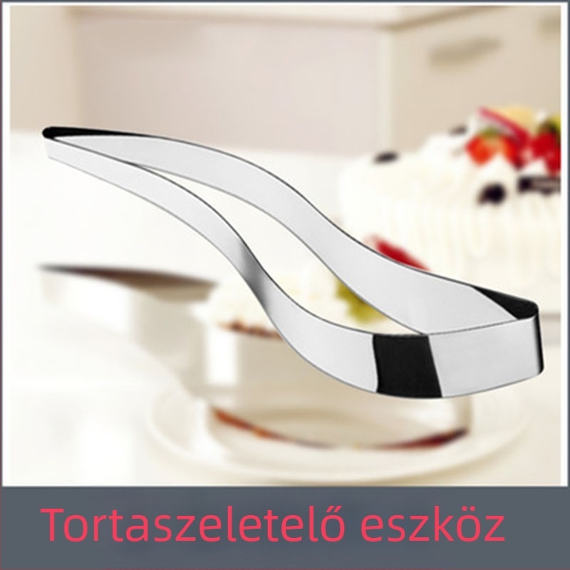 Rozsdamentes acél tortavágó és osztó egyenletes szeletekhez – sütőeszköz