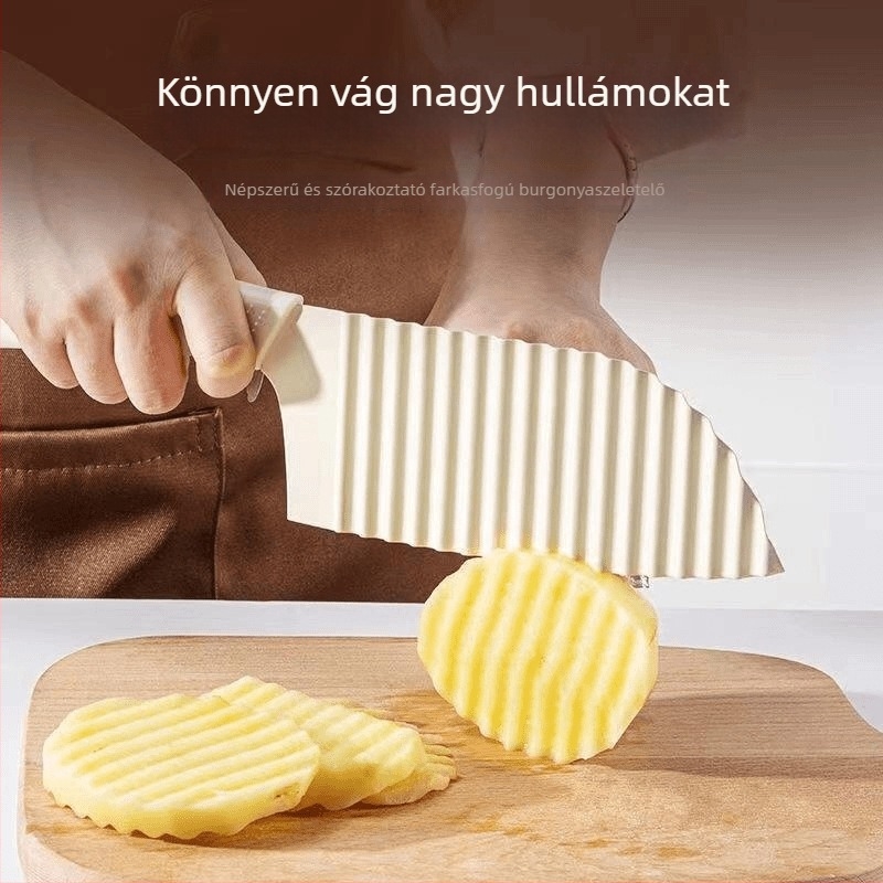 Egyszerű burgonya kés hullám alakú élével, hullám szeletelő, burgonyachips készítő eszköz, bébiétel-készítő segédeszköz