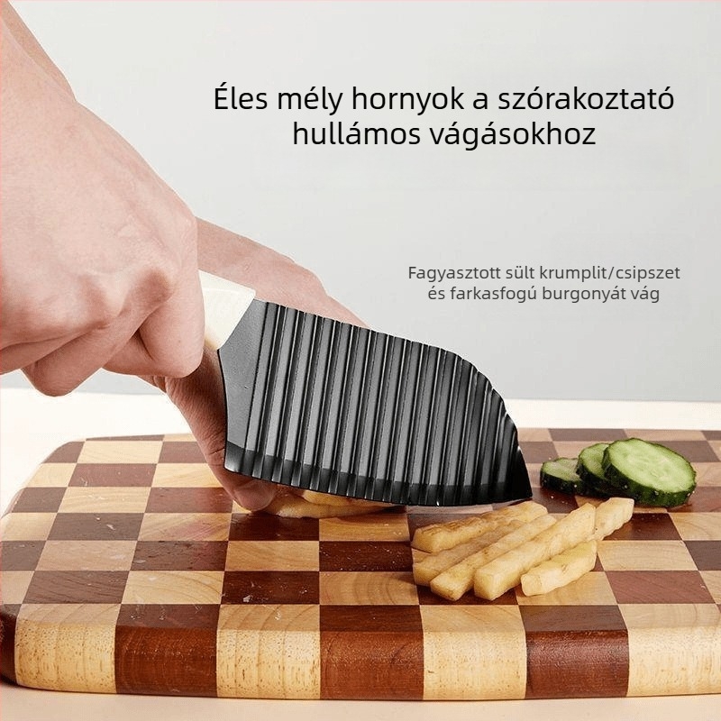 Egyszerű burgonya kés hullám alakú élével, hullám szeletelő, burgonyachips készítő eszköz, bébiétel-készítő segédeszköz