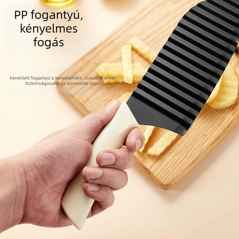 Egyszerű burgonya kés hullám alakú élével, hullám szeletelő, burgonyachips készítő eszköz, bébiétel-készítő segédeszköz