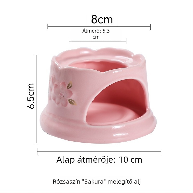 Európai stílusú kávéscsésze és alátét készlet, rózsaszín kerámia virágos mintával