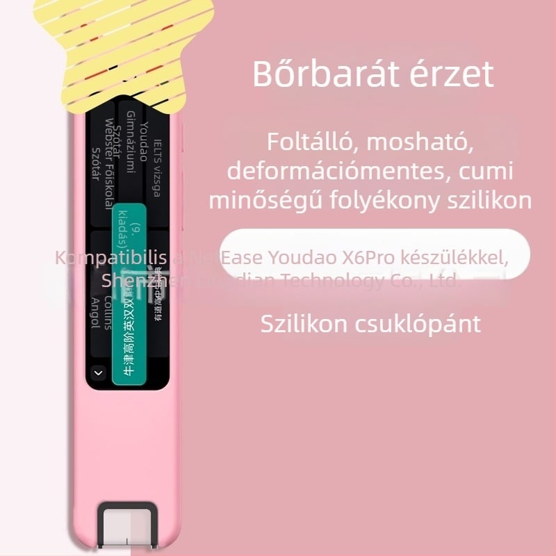 Szilikon védőtok NetEase Youdao Szótár Toll S6/X6pro – rajzfilm stílus, puha burkolat, ütésálló, nyomfogó-mentes, színek: rózsaszín, sárga, kék, egyéb