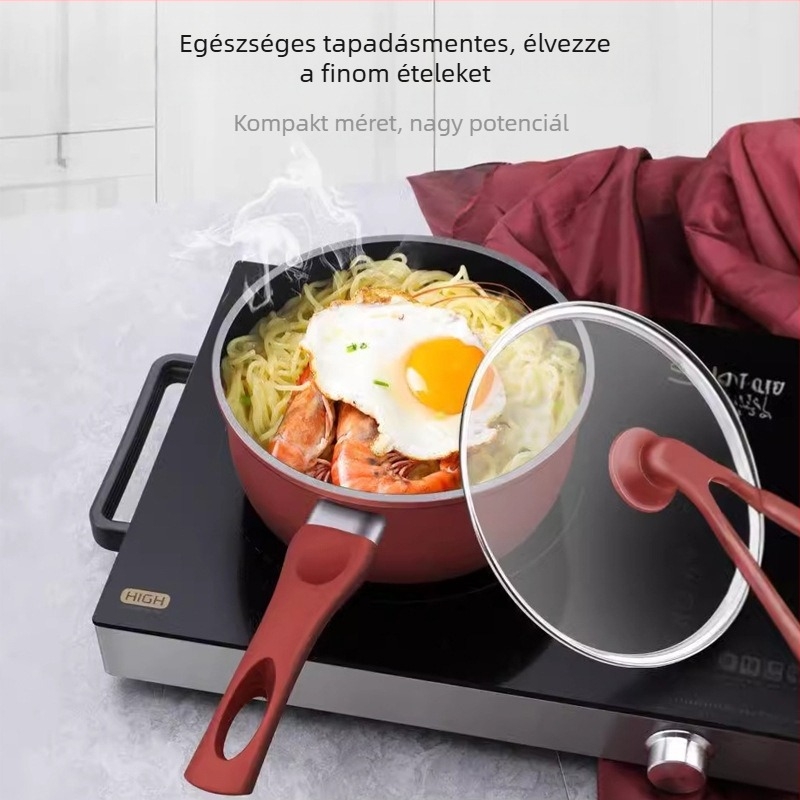 Tapadásmentes bébiétel- és tejmelegítő fazék, kis méretű otthoni használatra, tej melegítésére és bébiételre, indukciós és gáztűzhelyhez egyaránt