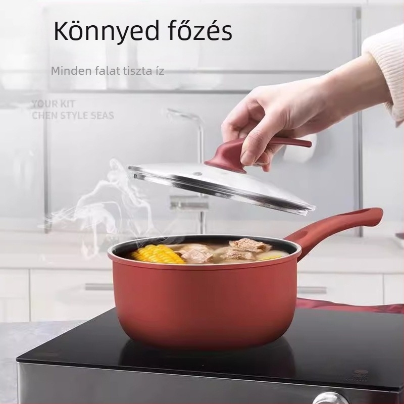 Tapadásmentes bébiétel- és tejmelegítő fazék, kis méretű otthoni használatra, tej melegítésére és bébiételre, indukciós és gáztűzhelyhez egyaránt