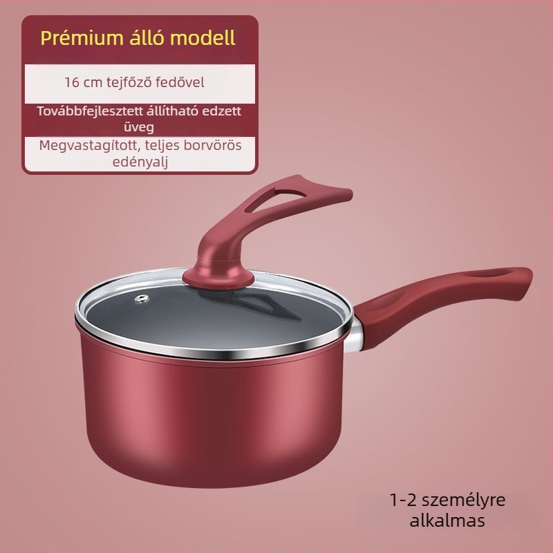 Tapadásmentes bébiétel- és tejmelegítő fazék, kis méretű otthoni használatra, tej melegítésére és bébiételre, indukciós és gáztűzhelyhez egyaránt