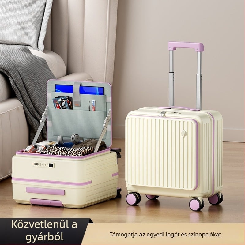2025-ös új modell: 18 hüvelykes kézi poggyász és 20 hüvelykes utazótáska univerzális kerekekkel, könnyű ABS anyag, USB csatlakozó, vízálló, lopás elleni, poliészter bélés, általános kombinációs zár