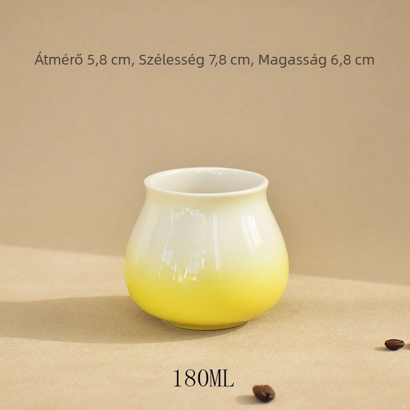Gradiens kerámia kávéscsésze készlet glazúrral, pour-over kóstoláshoz és aromák élvezetére