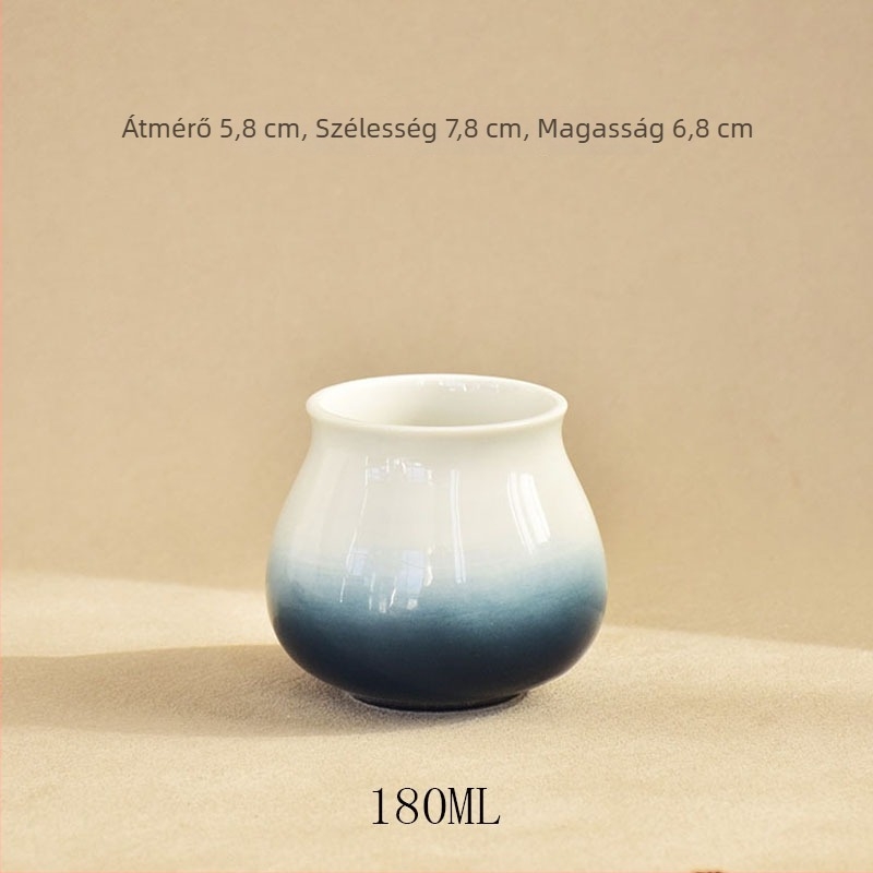Gradiens kerámia kávéscsésze készlet glazúrral, pour-over kóstoláshoz és aromák élvezetére