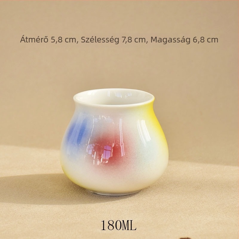 Gradiens kerámia kávéscsésze készlet glazúrral, pour-over kóstoláshoz és aromák élvezetére