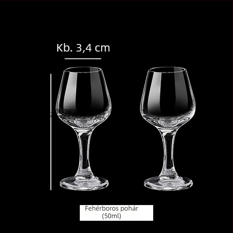 Tulip formájú kóstolópohár, 50 ml, kristályüveg, magas lábú