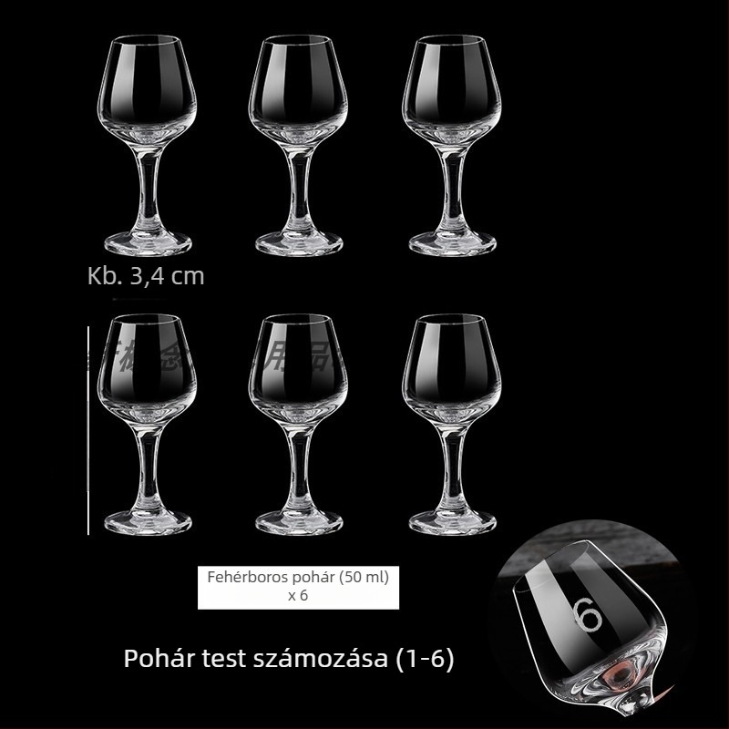 Tulip formájú kóstolópohár, 50 ml, kristályüveg, magas lábú
