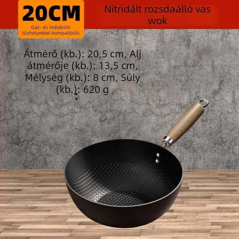 Mini vas tejfőző vasból, japán stílusú, tapadásmentes, 20/24/28 cm, indukciós és gáztűzhelyhez