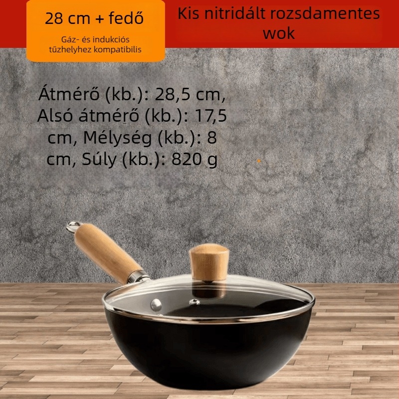 Mini vas tejfőző vasból, japán stílusú, tapadásmentes, 20/24/28 cm, indukciós és gáztűzhelyhez