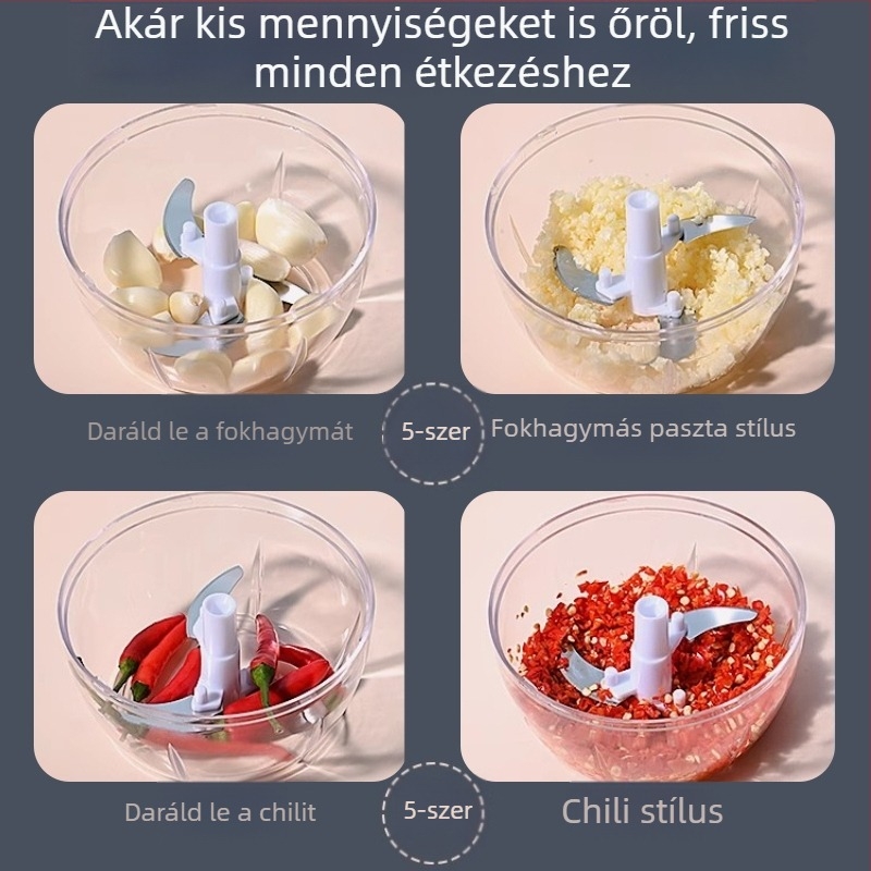 Többfunkciós fokhagyma prés és törő, kézi fokhagymaprés, gyömbér- és fokhagyma-daráló, zöldségaprító