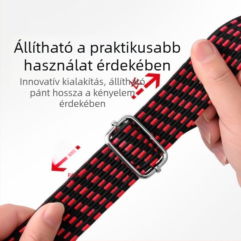 Állítható poggyászheveder rugalmas zsinórral a rakomány rögzítéséhez