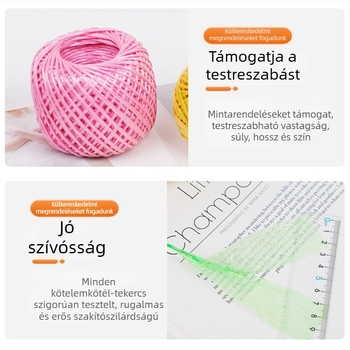 Színes PP kötözőzsinór csomagoláshoz, polipropilén anyagú