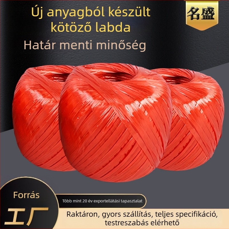 Fehér PP csomagoló kötél gömb alakú, 100 g, műanyag csomagoló kötél