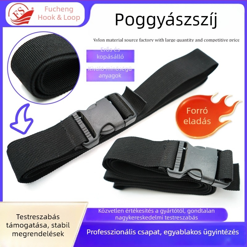 Poliészter bőröndpánt csattal, egyszínű csomagolópánt lopás elleni védelemmel