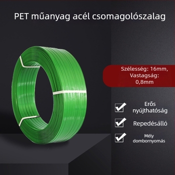 1608 PET csomagoló szalag, sárga csomagoló szalag, kézi hevederítő készülék forró olvadó szalaggal