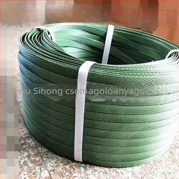 Katonai zöld színű csomagoló szalag, magas szakítószilárdságú PVC, 15 mm x 18 m, karton lezárásához