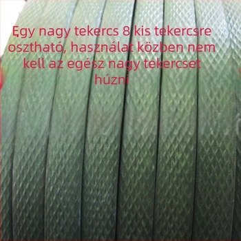 Katonai zöld színű csomagoló szalag, magas szakítószilárdságú PVC, 15 mm x 18 m, karton lezárásához