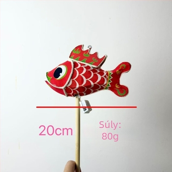 Ünnepi halas lámpa — kézzel készült, hagyományos klasszikus stílus, 20 cm, három világítási mód.